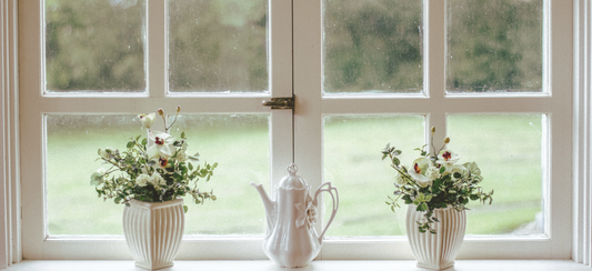 beautiful clean white window