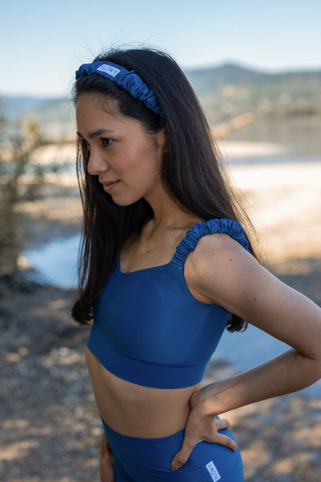 Blue Esther workout headband