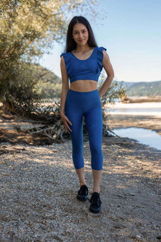 Blue Viola active wear crop top