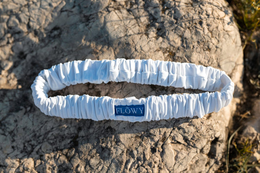 White Esther gym headband for women