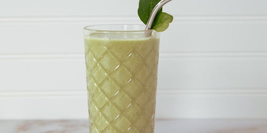 delicious and creamy avocado smoothie in a glass