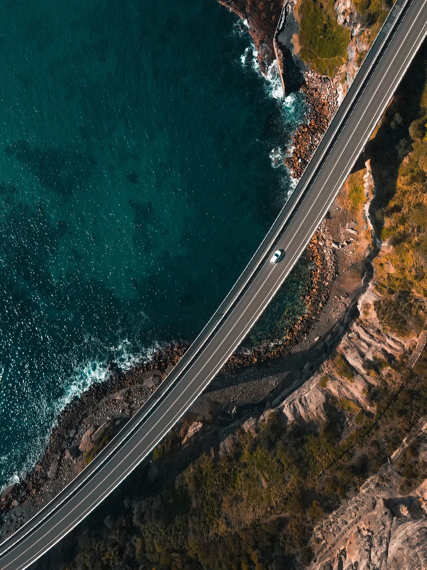 highway running along the coast