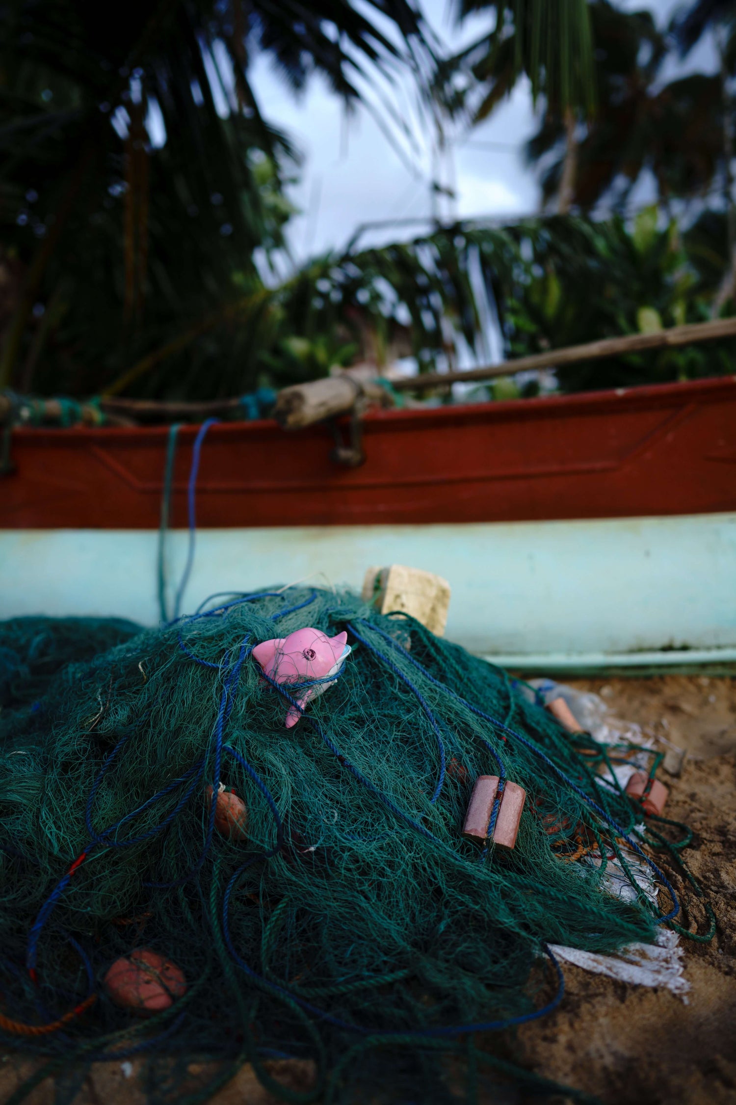 Fishing nets that we use to make our activewear pieces