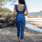 Blue Bori capri workout pants