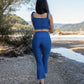 Blue Theresa Activewear Flare Pants