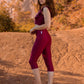 Burgundy Bori women's activewear capris