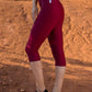 Burgundy Bori High-Waist Capri
