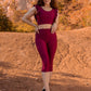 Burgundy Bori Activewear Capris