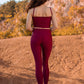 Burgundy Camilla womens active wear top