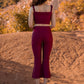 Burgundy Rosa crop top for gym wear
