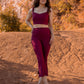 Burgundy Rosa gym wear crop top
