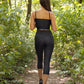 Gray Bori capri workout pants