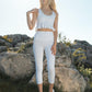 White Bori Activewear Capris