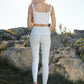 White Rosa crop top for gym wear