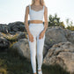 White Rosa gym wear crop top
