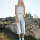 White Theresa Flared Activewear Pants